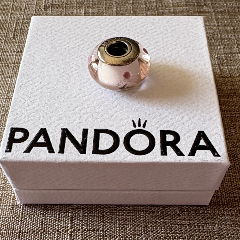 Pandora Murano Pink and Lavendar Charm